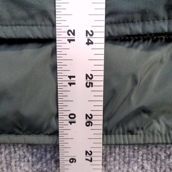 Eddie Bauer Men's Full Zip Down Puffer Vest Green Medium Mock Neck Lined - Picture 13 of 14